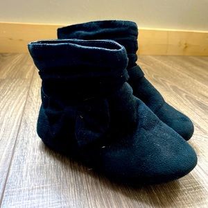 Girls black short boots